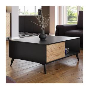 MIRJAN 24 Konferenčný stolík DIAMOND 40x104 cm čierna/dub evoke vyobraziť