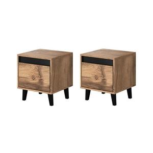 MIRJAN 24 SADA 2x Nočný stolík NORD 45x40 cm dub wotan/antracit vyobraziť