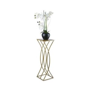 HowHomely Stojan na kvety Twist 75 x 23 x 23 cm zlatý vyobraziť