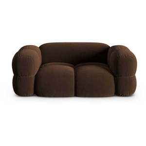 Tmavohnedá zamatová pohovka 180 cm Loretto – Cosmopolitan Design vyobraziť