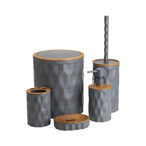 HowHomely Reina 5 ks antracit s povrchovou úpravou v dekore dreva vyobraziť