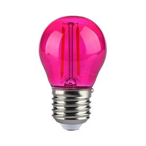 LED žiarovka E27 G45 2W ružová filament vyobraziť
