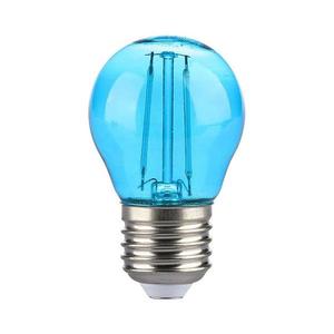 E27 LED Filament žiarovka 2W, 60lm, G45, modrá vyobraziť