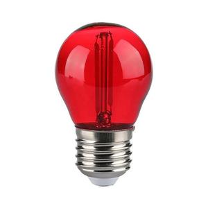 LED žiarovka E27 G45 2W červená filament vyobraziť