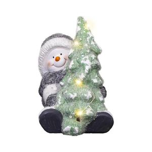 RXL 473 Snehuľiak so stromčekom 14cm 6LED WW vyobraziť