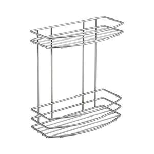 AQUALINE 37014 Chróm line drôtená polica dvojitá, strieborná vyobraziť