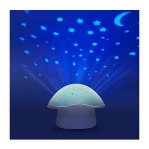 Pabobo projektor nočnej oblohy s bielym šumom a senzorom plaču Star Mushroom modrá vyobraziť