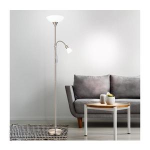 EGLO 82842 - Stojacia lampa UP 2 1xE27/60W + 1xE14/25W chróm 82842 vyobraziť