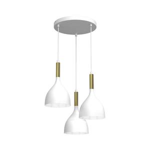 Luster na lanku NOAK 3xE27/15W/230V biela/zlatá 3898 vyobraziť