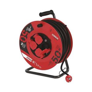 Predlžovací kábel na bubne so 4 zásuvkami 50m červená IP44 P084501 vyobraziť