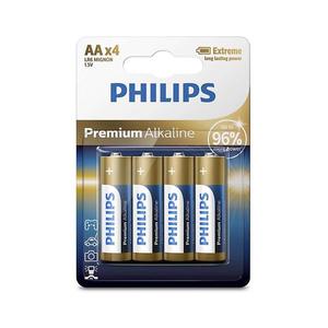 Philips LR6M4B/10 - 4 ks Alkalická batéria AA PREMIUM ALKALINE 1, 5V 3200mAh Phil-LR6M4B/10 vyobraziť