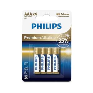 Philips LR03M4B/10 - 4 ks Alkalická batéria AAA PREMIUM ALKALINE 1, 5V 1320mAh Phil-LR03M4B/10 vyobraziť