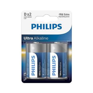 Philips LR20E2B/10 - 2 ks Alkalická batéria D ULTRA ALKALINE 1, 5V 15000mAh Phil-LR20E2B/10 vyobraziť