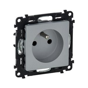 Legrand 753380 - Zásuvka domová VALENA LIFE 250V/16A 2P+T AS. hliník 753380 vyobraziť