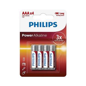 Philips LR03P4B/10 - 4 ks Alkalická batéria AAA POWER ALKALINE 1, 5V 1150mAh Phil-LR03P4B/10 vyobraziť