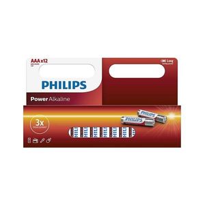 Philips LR03P12W/10 - 12 ks Alkalická batéria AAA POWER ALKALINE 1, 5V 1150mAh Phil-LR03P12W/10 vyobraziť