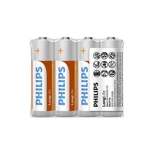 Philips R6L4F/10 - 4 ks Zinkochloridová batéria AA LONGLIFE 1, 5V 900mAh Phil-R6L4F/10 vyobraziť