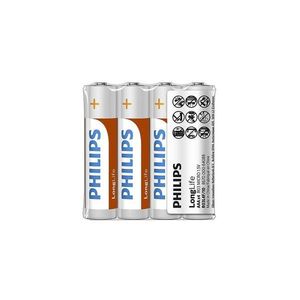 Philips R03L4F/10 - 4 ks Zinkochloridová batéria AAA LONGLIFE 1, 5V 450mAh Phil-R03L4F/10 vyobraziť