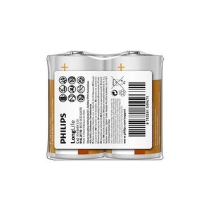 Philips R14L2F/10 - 2 ks Zinkochloridová batéria C LONGLIFE 1, 5V 2800mAh Phil-R14L2F/10 vyobraziť