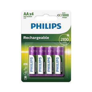 Philips R6B4A210/10 - 4 ks Nabíjacie batérie AA MULTILIFE NiMH/1, 2V/2100 mAh Phil-R6B4A210/10 vyobraziť