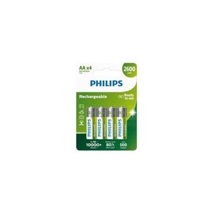 Philips R6B4B260/10 - 4 ks Nabíjacie batérie AA NiMH/1, 2V/2600 mAh Phil-R6B4B260/10 vyobraziť
