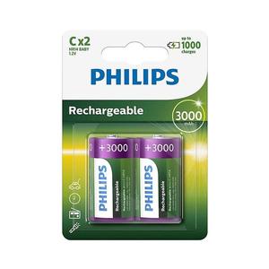 Philips R14B2A300/10 - 2 ks Nabíjacie batérie C MULTILIFE NiMH/1, 2V/3000 mAh Phil-R14B2A300/10 vyobraziť