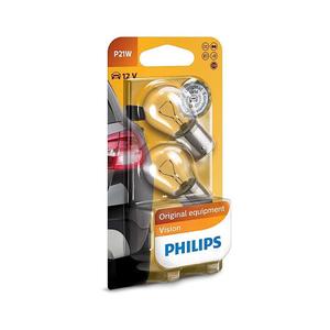 SADA 2x Autožiarovka Philips VISION 12498B2 P21W BA15s/21W/12V Phil-12498B2 vyobraziť