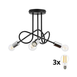 Prisadený luster OXFORD 3xE27/15W/230V W-2016/3 BK+CH/H vyobraziť