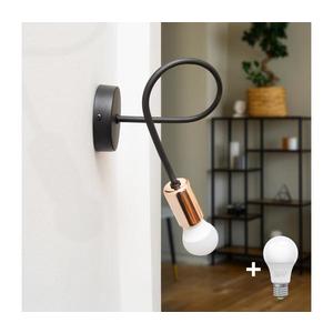 Nástenné svietidlo TUBE 1xE27/15W/230V čierna K-2016/1 BK+BR/H vyobraziť