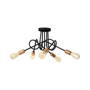 Prisadený luster OXFORD 5xE27/15W/230V čierna W-2016/5 BK+BR/H vyobraziť