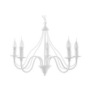 Luster na reťazi MINERWA 5 5xE14/40W/230V biela SL.0214 vyobraziť