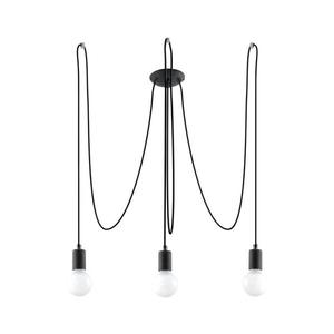 SL.0370 - Luster na lanku EDISON 3 3xE27/60W/230V pavúk čierna SL.0370 vyobraziť