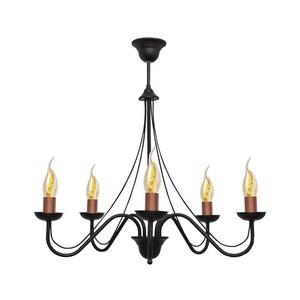 Luster na lanku MALBO III 5xE14/60W/230V W-2940/5 BK+BR vyobraziť