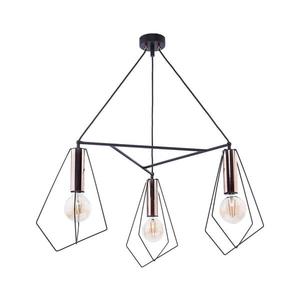 Jupiter 1666 - Luster na lanku KAIR 3xE27/60W/230V čierna/meď 1666 vyobraziť