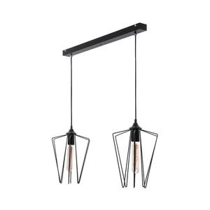 Jupiter 1643 - Luster na lanku SAO 2xE27/60W/230V čierna 1643 vyobraziť