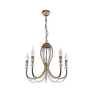 Jupiter 1611 - Luster na reťazi MELODY 5xE14/40W/230V mosadz patina 1611 vyobraziť