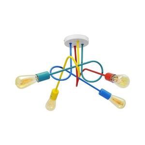 LED Detský prisadený luster OXFORD 4xE27/10W/230V W-2016/4 MIX/H RD+YR + WJ0026 vyobraziť