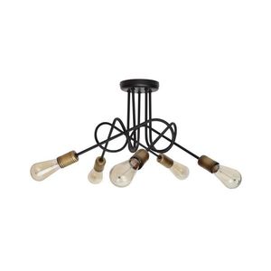 Prisadený luster OXFORD 5xE27/15W/230V W-2016/5 BK+AB/H vyobraziť
