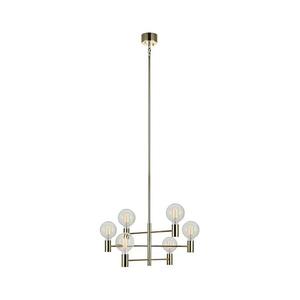 Markslöjd 106418 - Luster na tyči CAPITAL 6xE27/60W/230V mosadz 106418 vyobraziť