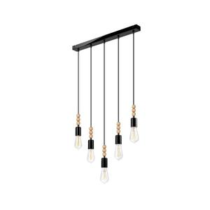 Luster na lanku SIMON 5xE27/60W/230V čierna LM-5.108 BLACK vyobraziť