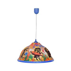 Detský luster na lanku HEDGEHOG 1xE27/15W/230V WLA-06 JEŻ TRAPEZ NIEBIESK vyobraziť