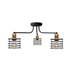 Prisadený luster EDISON 3xE27/15W/230V P-1366/3 BK+BR vyobraziť