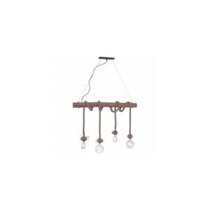 Leuchten Direkt 15483-18 - Luster na lanku ROPE 4xE27/60W/230V 15483-18 vyobraziť