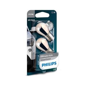 SADA 2x Autožiarovka Philips SILVER VISION 12496SVB2 PY21W BAU15s/21W/12V Phil-12496SVB2 vyobraziť