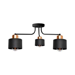 Prisadený luster EDISON 3xE27/15W/230V P-1360/3 BK+BR vyobraziť