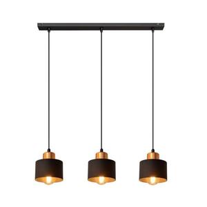 Luster na lanku EDISON 3xE27/15W/230V W-L 1360/3 BK-B+BR vyobraziť