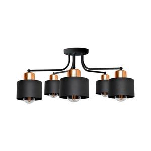 Prisadený luster EDISON 5xE27/15W/230V P-1360/5 BK+BR vyobraziť