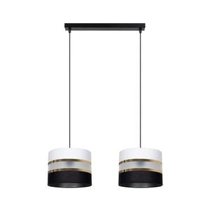 Luster na lanku CORAL 2xE27/60W/230V čiernobiela 0449 vyobraziť