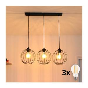 LED Luster na lanku MERCURE 3xE27/15W/230V W-L 1388/3 BK-B vyobraziť