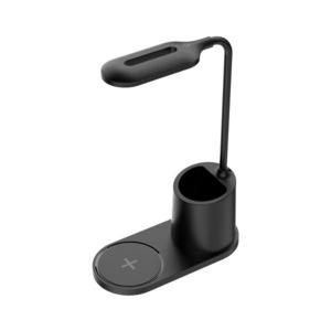 LED Stolná lampa LED/3W/5V s bezdrôtovým nabíjaním čierna PDL1930B vyobraziť